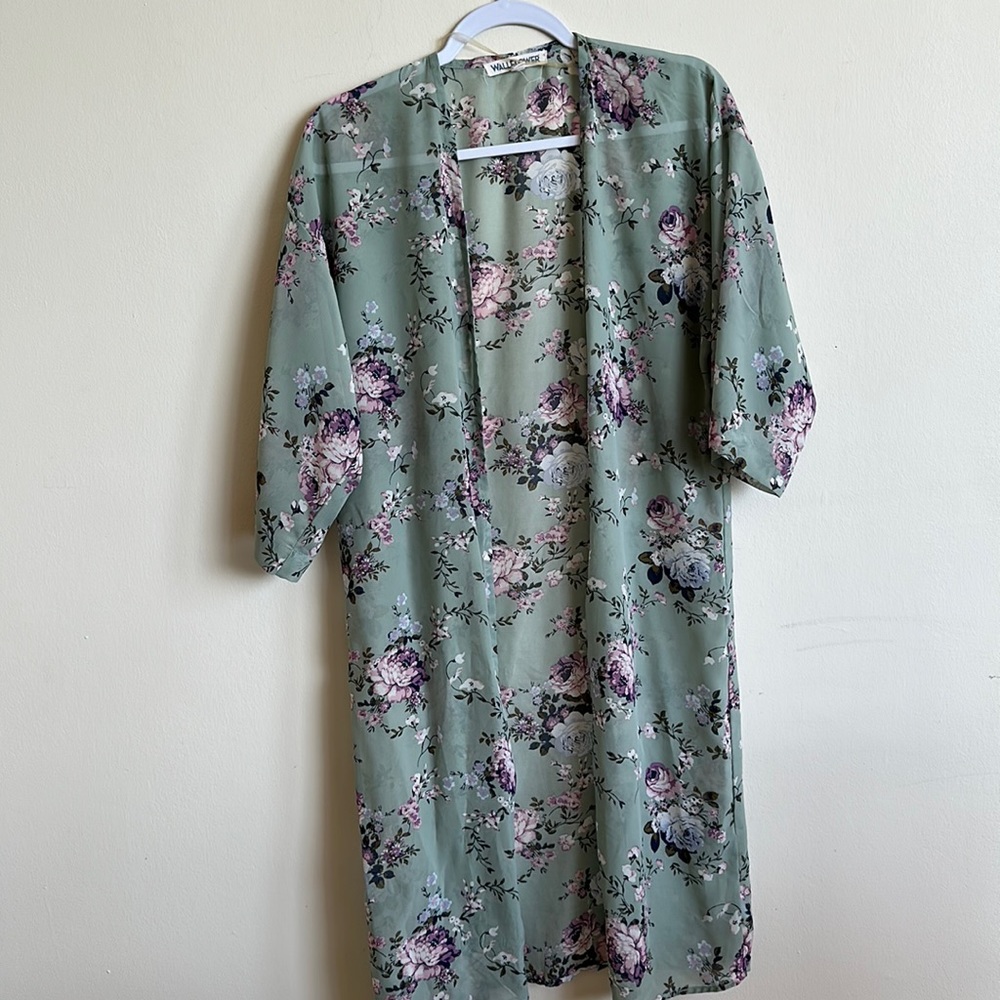 Wallflower Floral Kimono/Swimsuit cover
